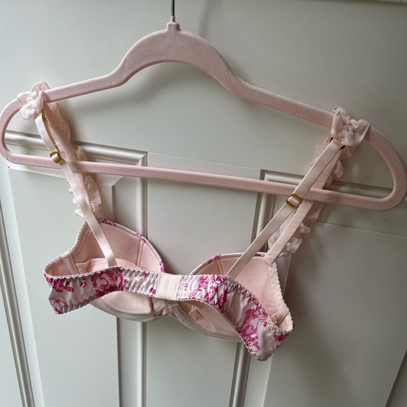 HOT! Victoria Secret SEXY LITTLE THINGS satin MERMAID ruffled bra 34B & PANTY - Picture 11 of 13